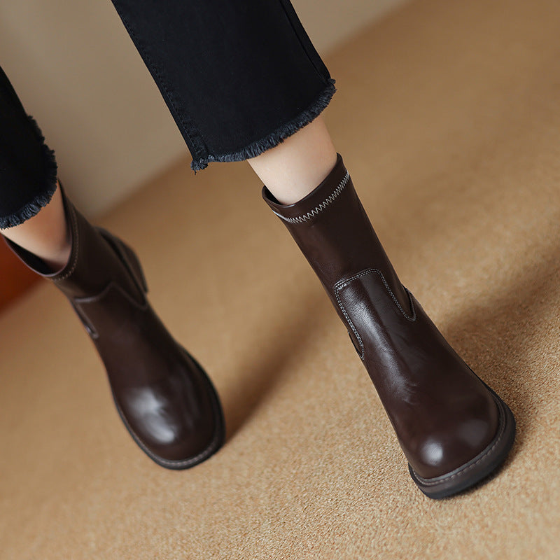 Bottines Martin à talon mi-haut pour femme