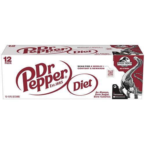 Boissons gazeuses Diet Dr Pepper, canettes de 355 ml, paquet de 12