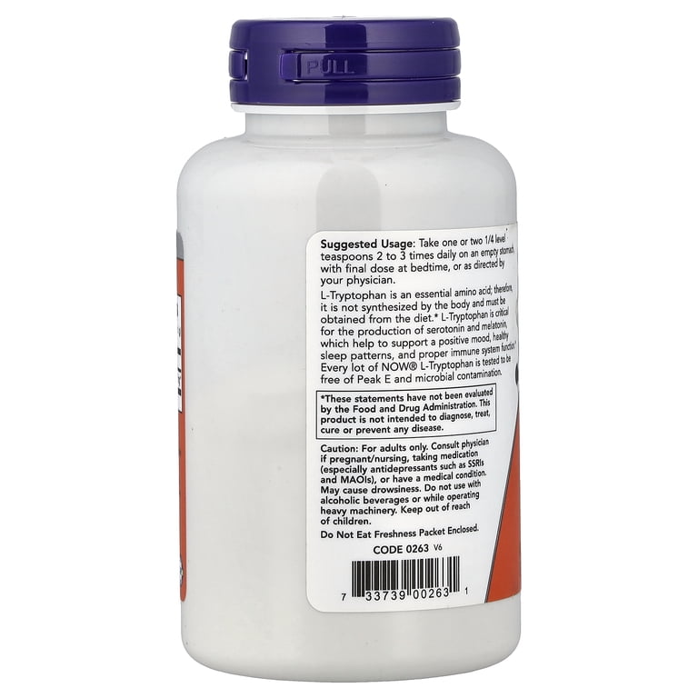 Now Foods L-Tryptophane en Poudre 57 g - 0263