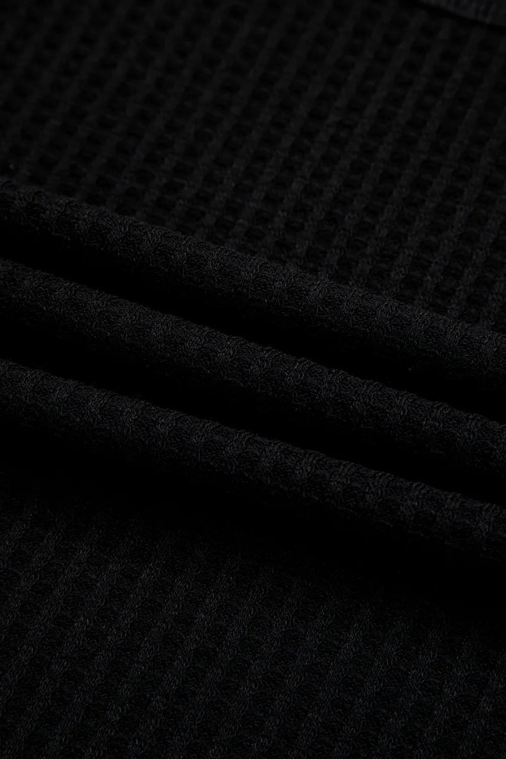 T-shirt ample à col en V et épaules tombantes, texture gaufrée blanche