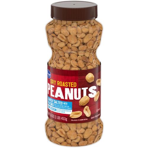 Cacahuètes grillées à sec légèrement salées Kroger 454 g