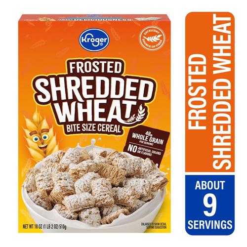 Céréales blé déchiqueté givré en bouchées Kroger 18 oz