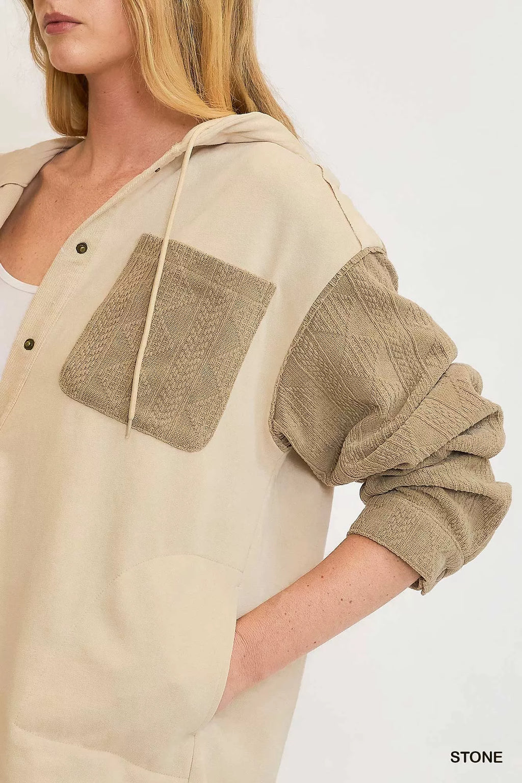 Shacket en tissu éponge délavé Umgee