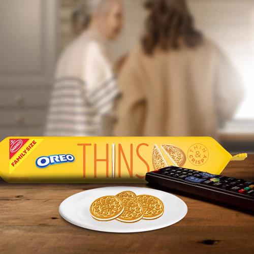 Biscuits Sandwich Oreo Thins Golden, Format Familial, 334 g
