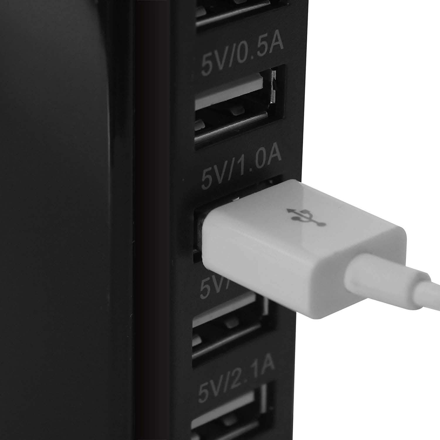 Station de recharge USB 6 ports 40 watts pour smartphones et tablettes