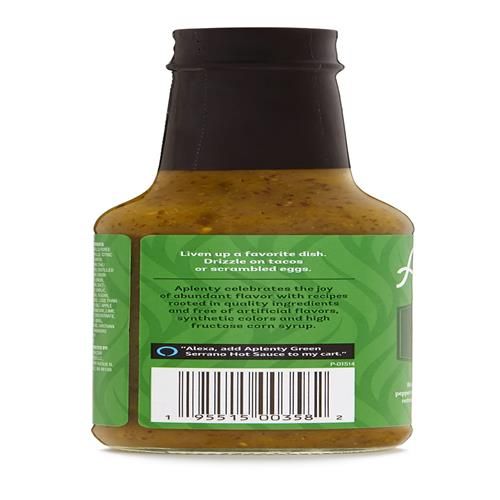Sauce piquante au serrano vert Aplenty, 306 g