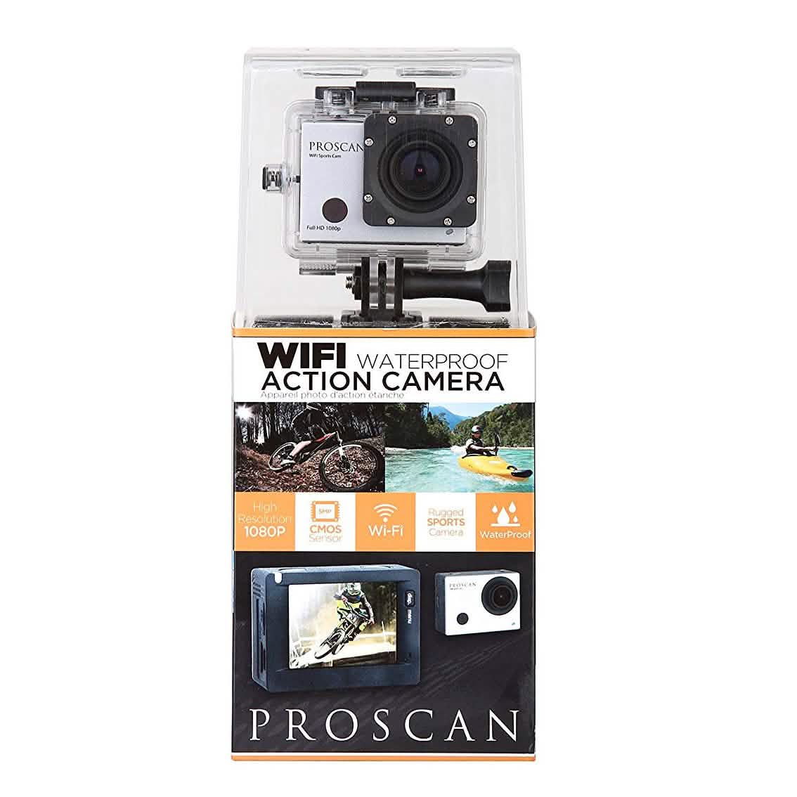 Caméra d'action Wi-Fi Full HD 1080p Proscan PAC2501