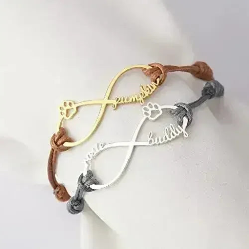 Bracelet personnalisé avec le nom de l'animal, Bracelet commémoratif pour animal de compagnie, Bracelet pour maman de chien ou de chat