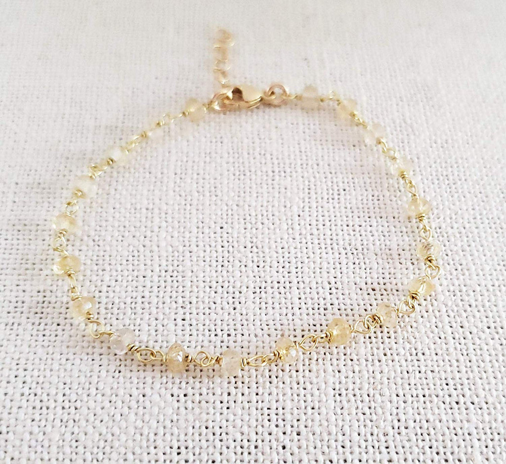 Citrine Gemstone 14 Gold Filled Bracelet