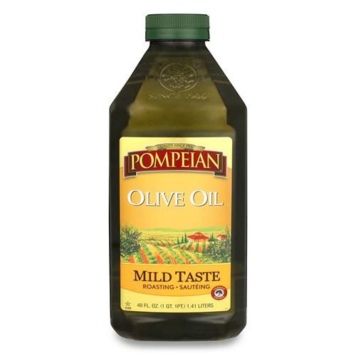 Huile d'olive Pompeian Goût Doux, Idéale pour Rôtir et Faire Sauter, Naturellement Sans Gluten, Non-Allergène, Sans OGM, 1,4 L.