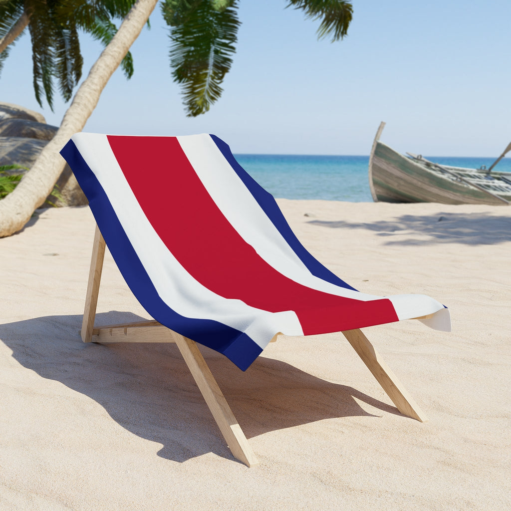 Costa Rica Flag Beach Towel | Quality & Long Lasting - 2 Sizes | Costa Rican Pride | Gift for Costa Ricans