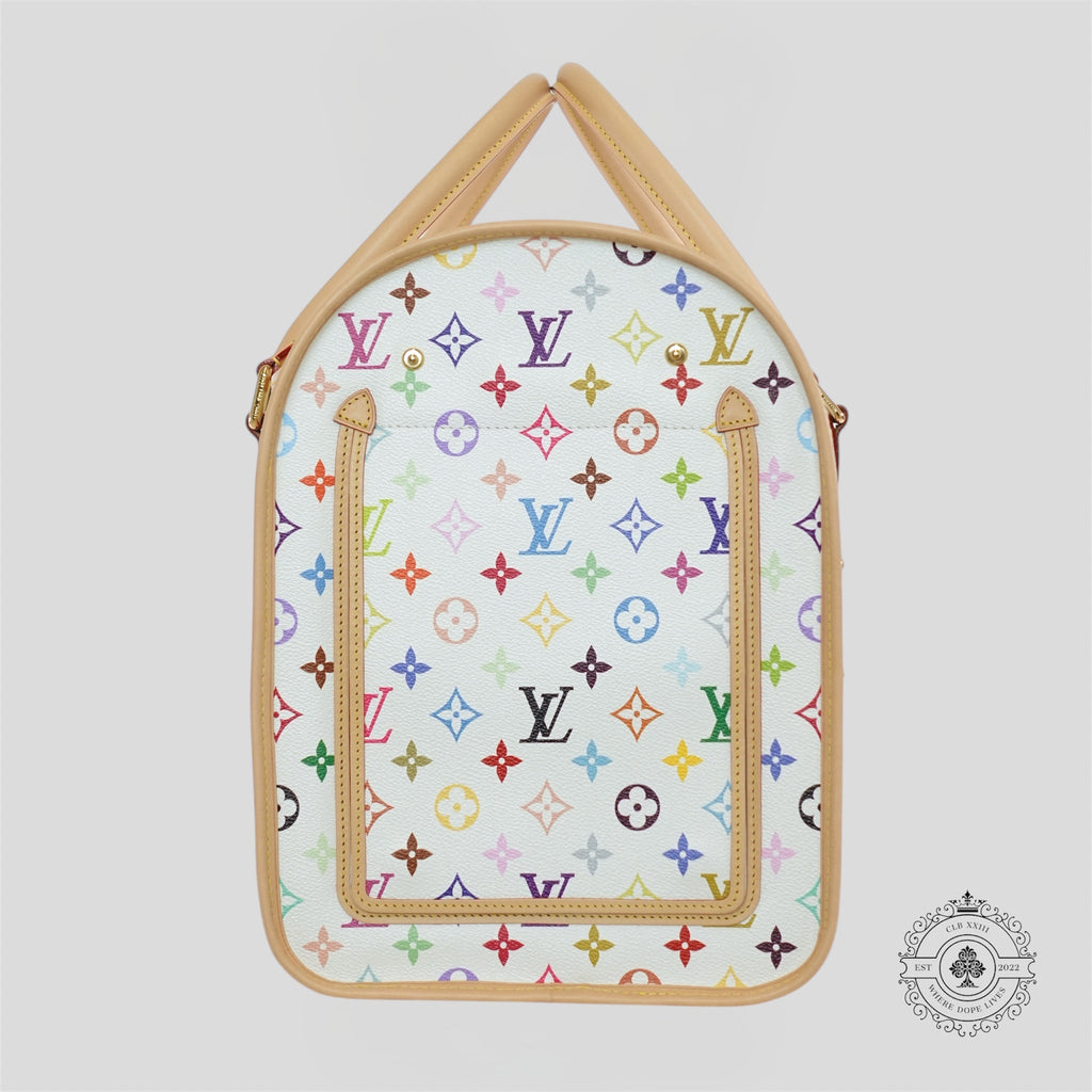 Sac pour chien Louis Vuitton x Takashi Murakami en blanc