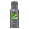 Dove Men+Care Shampoing et revitalisant fortifiants 2 en 1 Fraîcheur et propreté à la caféine pour cheveux normaux à gras Aide à renforcer et nourrir les cheveux 355 ml