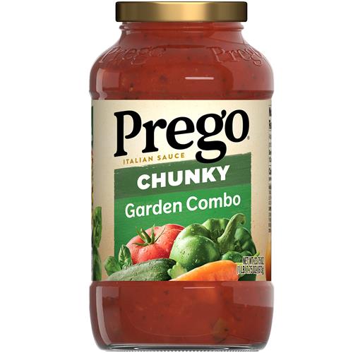 Sauce pour pâtes Prego Chunky Garden Combo, pot de 673 g