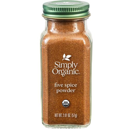 Mélange Cinq Épices Simply Organic, 57 g, Cannelle, Graines de fenouil, Clous de girofle, Anis étoilé et Poivre blanc, Sans OGM, Casher