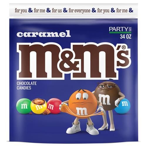 M&M's Caramel Chocolat au Lait, Lot de Bonbons en Vrac, Taille Fête, Sachet de 963 g