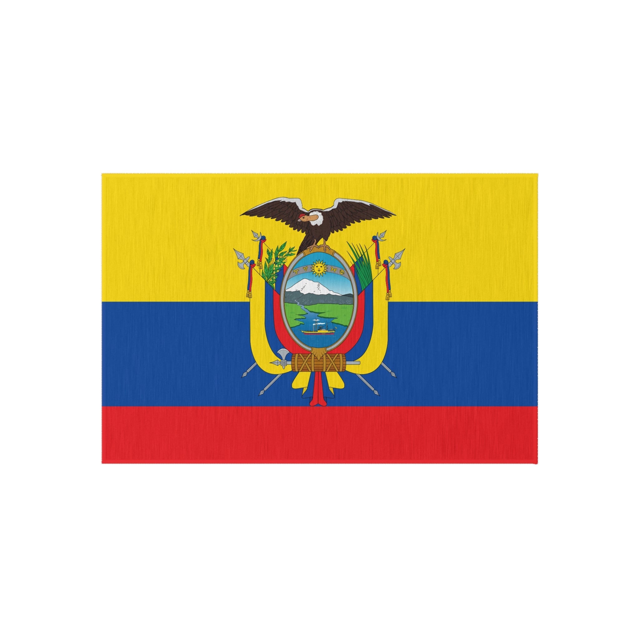 Paillasson extérieur antidérapant drapeau de l'Équateur | Copa América | 24"x36"