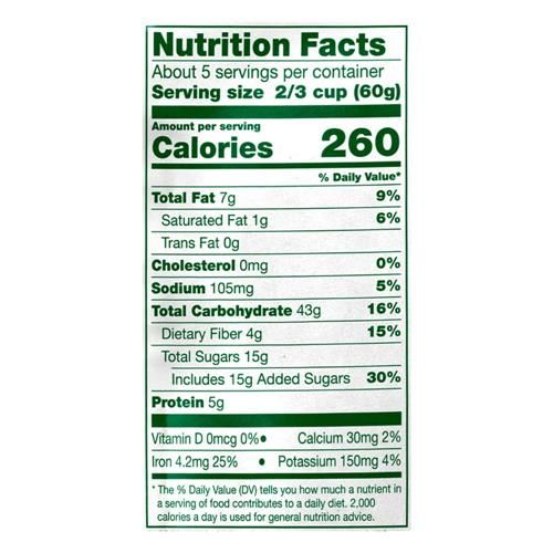 Granola avoine et miel biologique Simple Truth 312 g