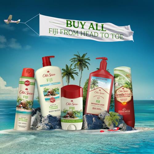 Déodorant Homme Old Spice Sans Aluminium, Fraîcheur Durable 24h/24 et 7j/7 et Parfum Longue Durée, Protection Anti-Transpiration et Anti-Odeurs 24h/24 et 7j/7, Fiji Avec Parfum Palmier + Noix de Coco, 85 g
