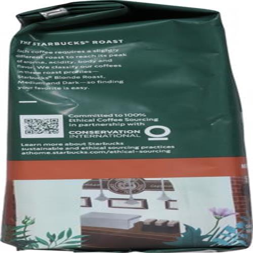 Café moulu Starbucks, café torréfié moyen, Pike Place Roast, 100 % Arabica, 1 sachet (340 g)