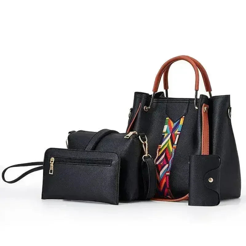 Sac à main quatre pièces en PU tendance pour femmes