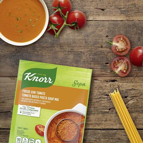Knorr Mélange pour soupe de nouilles/pâtes pour un bol de soupe réconfortant ou un dîner simple Soupe de nouilles de pâtes à base de tomates Soupe de tomates aux arômes naturels et artificiels 99 g