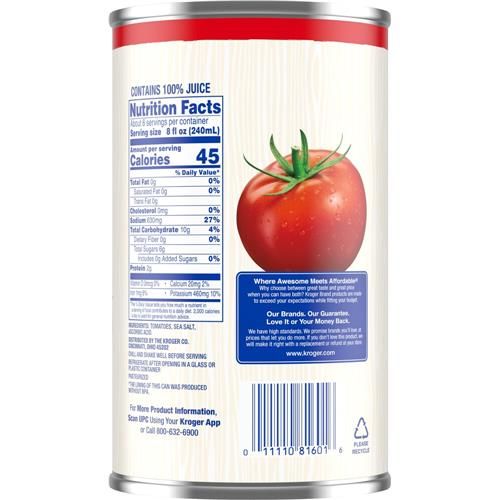 Jus de tomate Kroger 46 fl oz