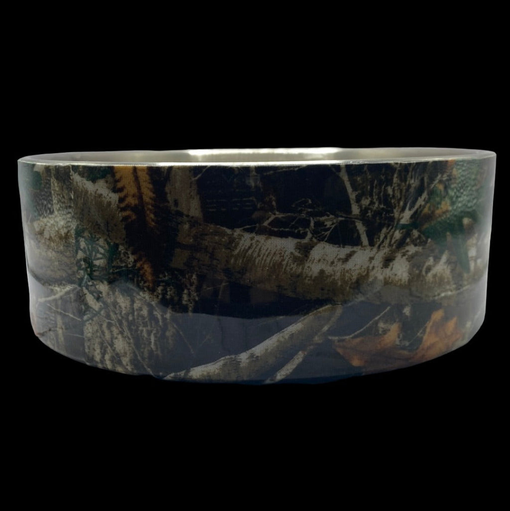 Gamelle pour chien en acier inoxydable camouflage - 1,9 L