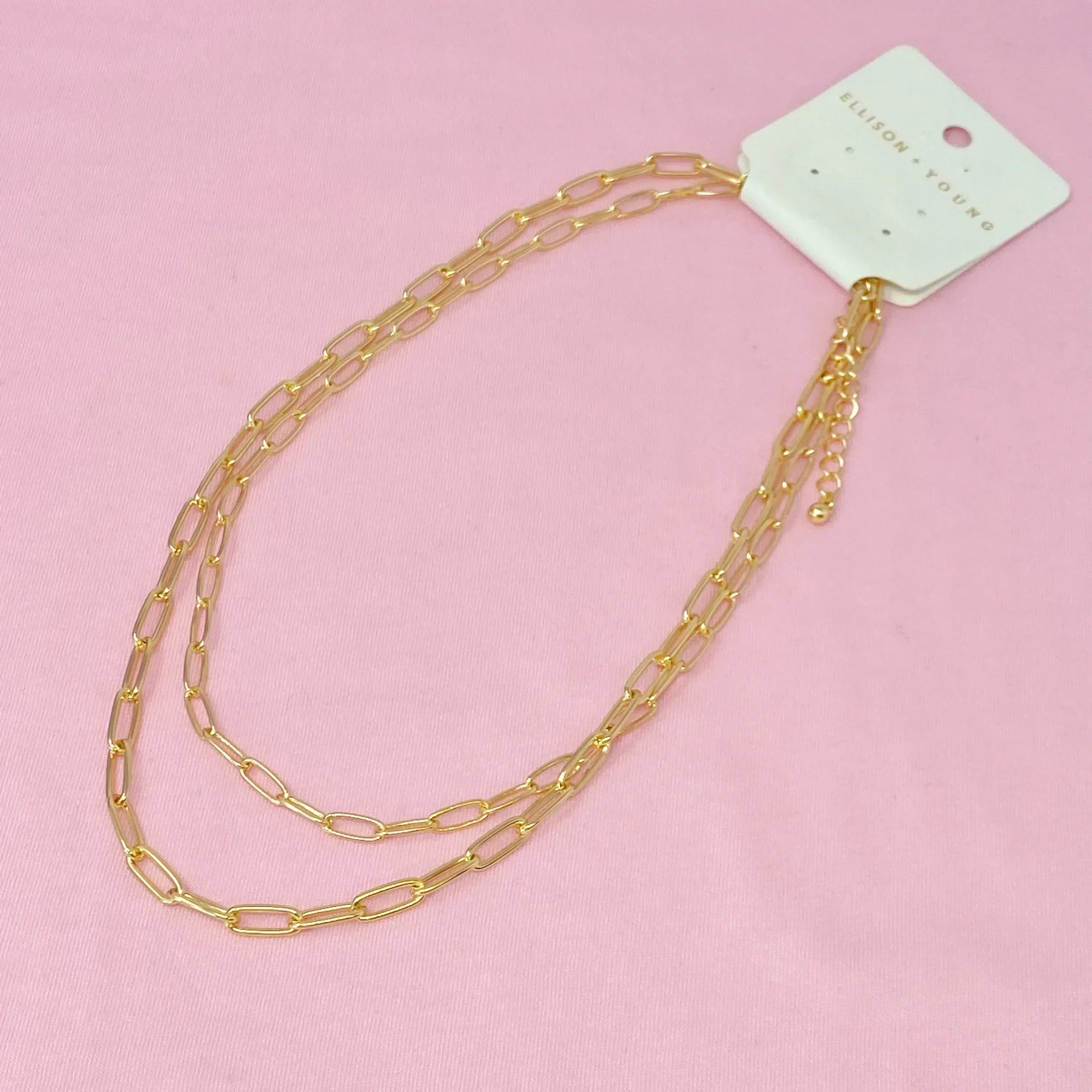 Collier à double chaîne en maille gourmette