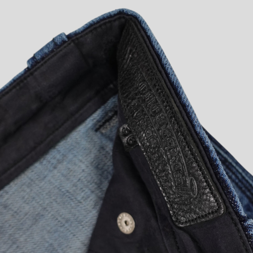 Pantalon cargo Chrome Hearts Double Turbo Diesel en denim foncé