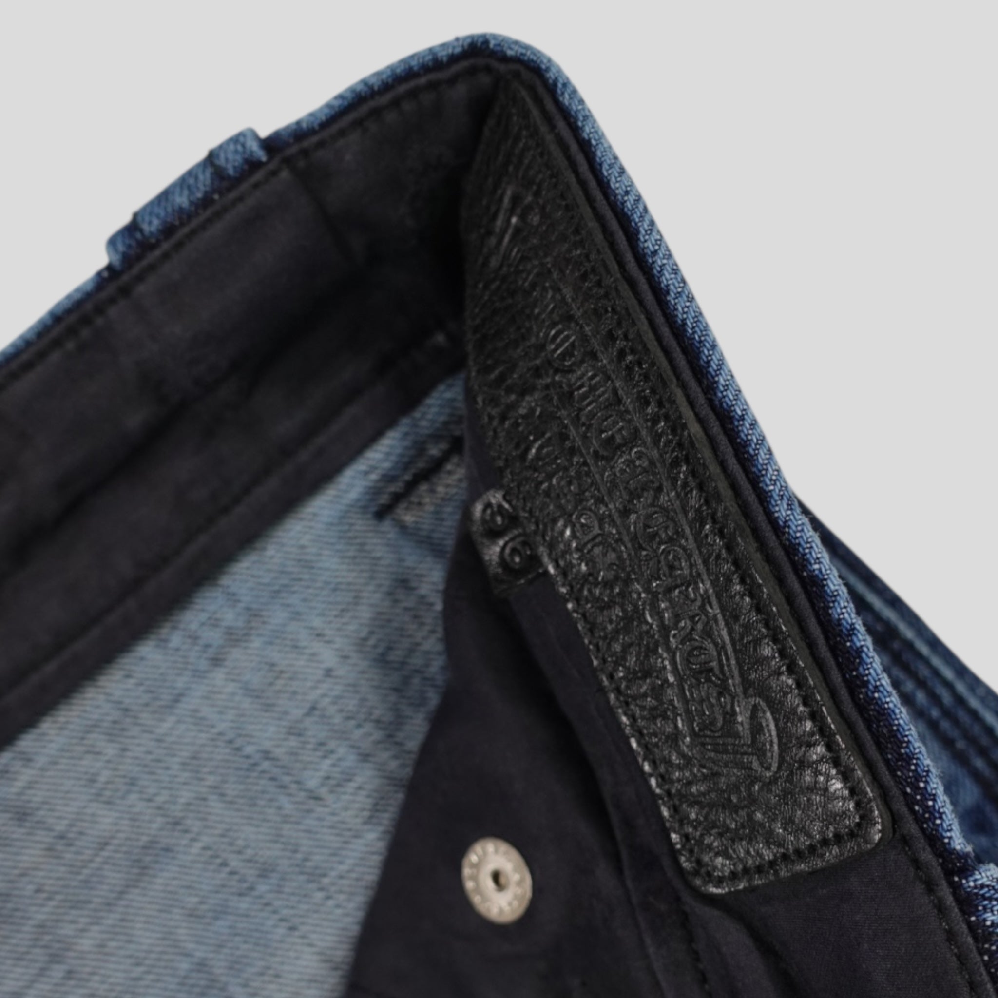 Pantalon cargo Chrome Hearts Double Turbo Diesel en denim foncé