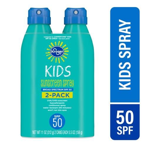 Crème solaire pour enfants FPS 50 Kroger, paquet de 2