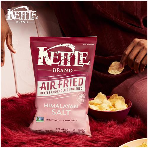 Kettle Brand Potato Chips, Chips Kettle Air Fryer Sel de l'Himalaya, Sachet de 184 g