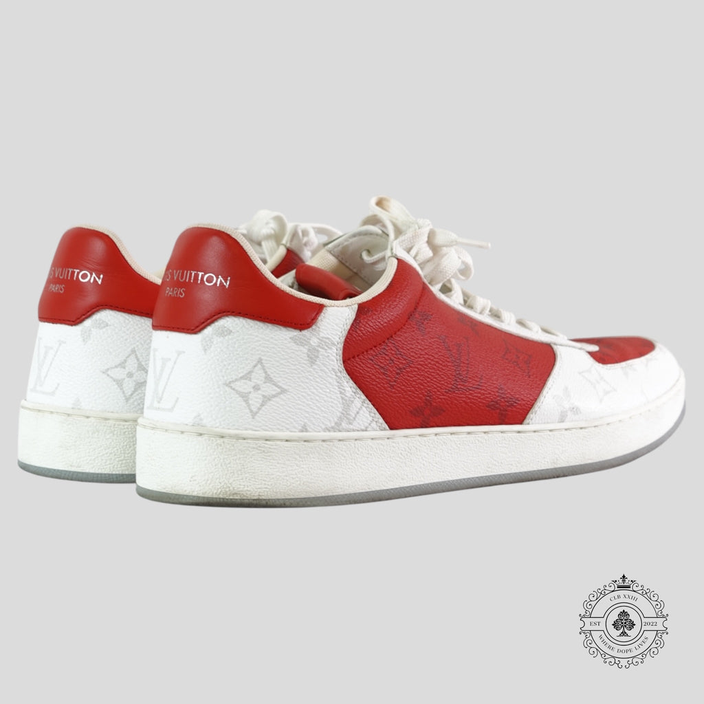 Baskets Louis Vuitton Rivoli rouges et blanches