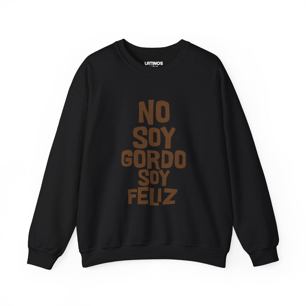 Pull ras du cou « No Soy Gordo Soy Feliz » | Meme viral latin amusant | 3 couleurs