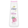 Dove Gel Douche Soin Douceur Pivoine & Huile de Rose Pour une Peau Douce Comme une Lotion Pendant 24h Nettoyant Hydratant Sans Sulfates Sans Parabènes 591 ml