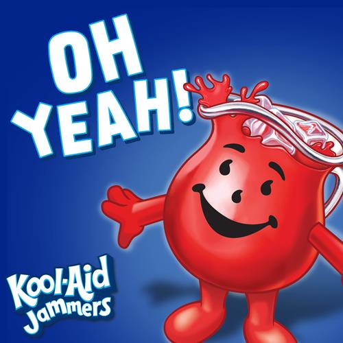 Boisson aromatisée à la framboise bleue Kool-Aid Jammers, boîte de 10 unités, sachets de 17,7 cl