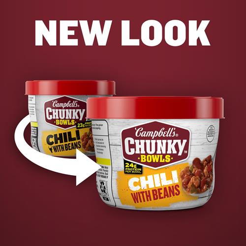Campbells Chili Épais aux Haricots, Bol Micro-ondable de 432 g