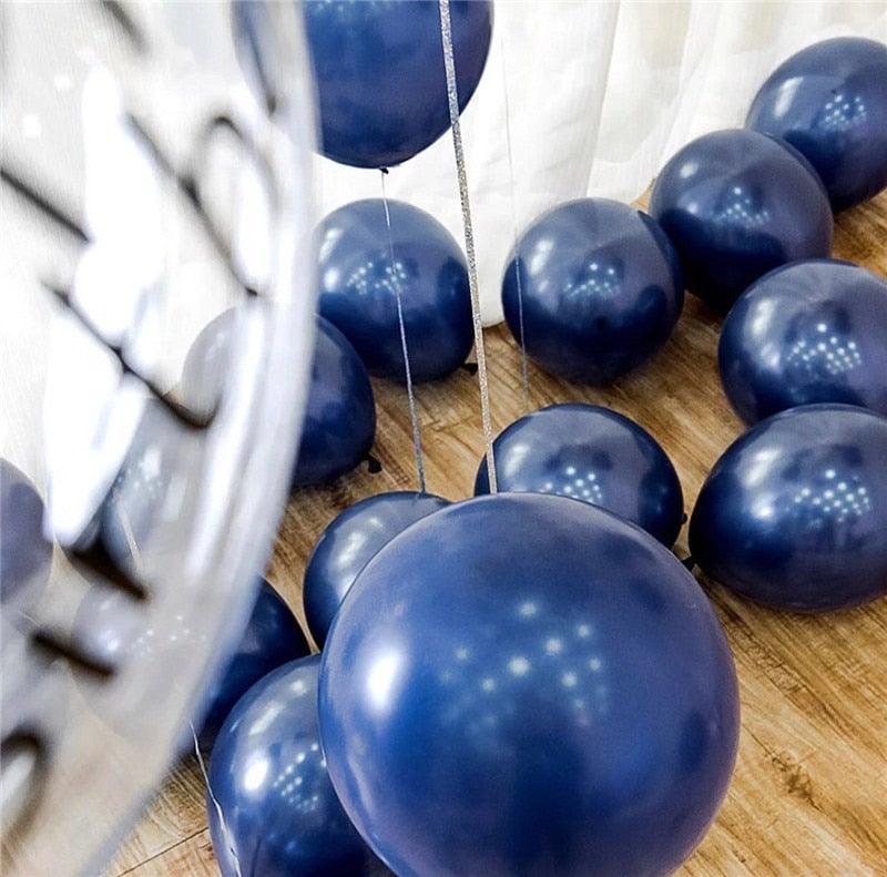 Kit d'arche de guirlande de ballons bleu marine et or de 85 pièces, ballons à paillettes parfaits pour les décorations de fête de naissance, mariage, anniversaire, fêtes prénuptiales, fêtes de bureau, révélations de genre