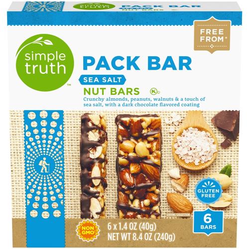 Barres aux noix et sel de mer Simple Truth 6 unités