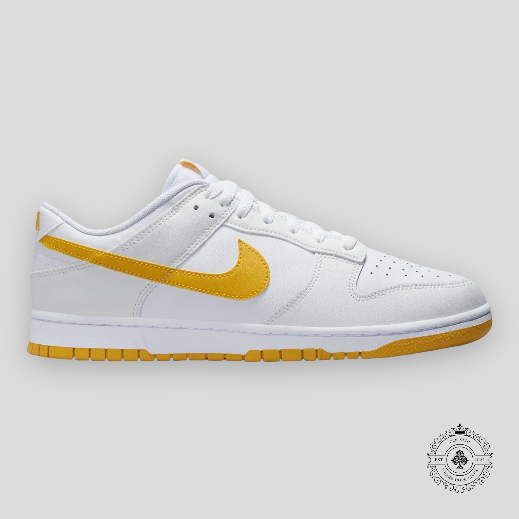 Nike Dunk Low Blanc Or universitaire