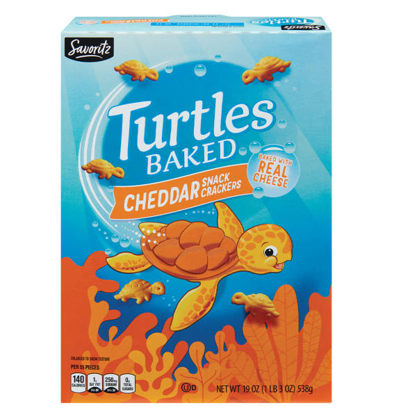 Craquelins au fromage cheddar cuits au four Savoritz Turtle, 538 g