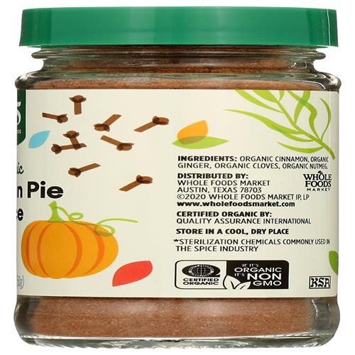 Épices pour tarte à la citrouille biologiques Whole Foods Market, 50 g