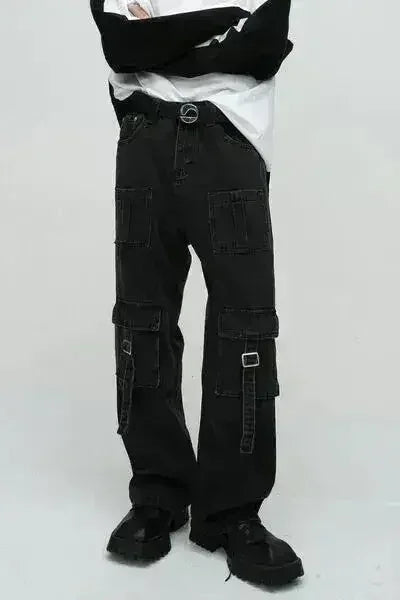 Jean cargo homme taille mi-haute
