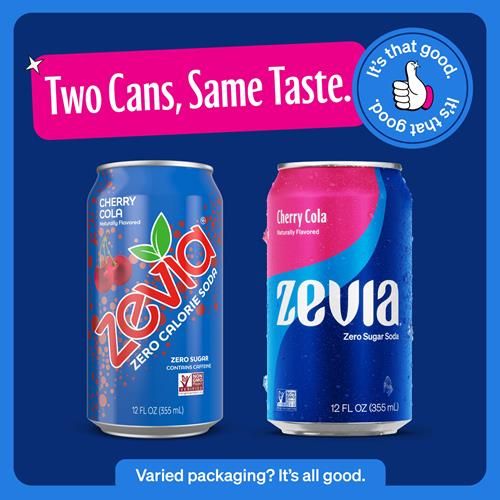 Boisson gazeuse Zevia zéro sucre, cerise-cola, canettes de 355 ml (paquet de 12)
