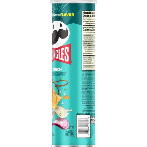 Pringles, croustilles, saveur ranch, 158 g