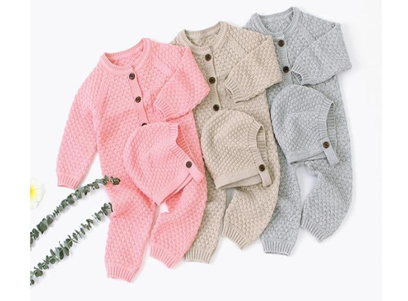Barboteuse Fille Faite Main Tricotée Vêtements Bébé Naissance Barboteuse Avec Chapeau Combinaison Bébé Tout-Petit Pour Garçons Et Filles Combinaison Chaude Pour L'Hiver