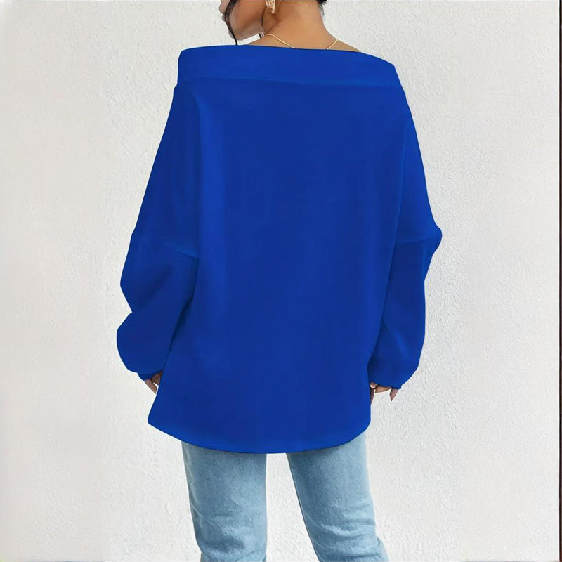 Pull grande taille à épaules dénudées