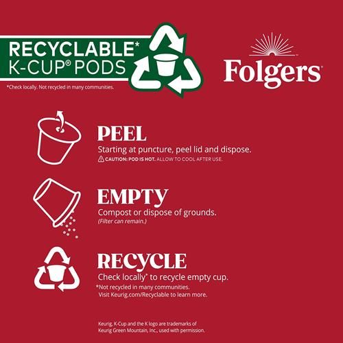Café Folgers Black Silk, torréfaction foncée, dosettes Keurig K-Cup, boîte de 10