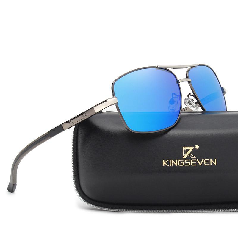 Lunettes de soleil pour hommes de marque, en aluminium et magnésium, verres polarisés miroir